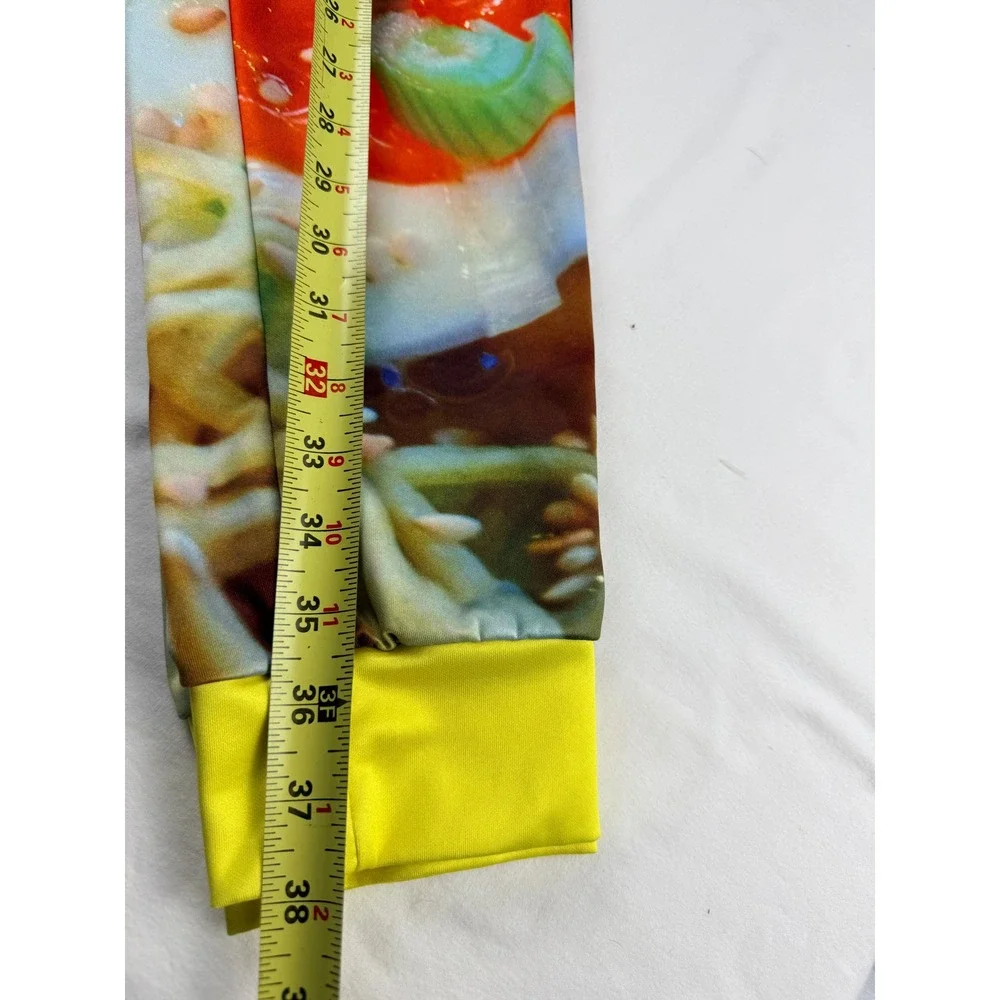 Ramen Noodle Soup Chicken Flavor Graphic Jogger Pants Yellow Stretchy Unisex